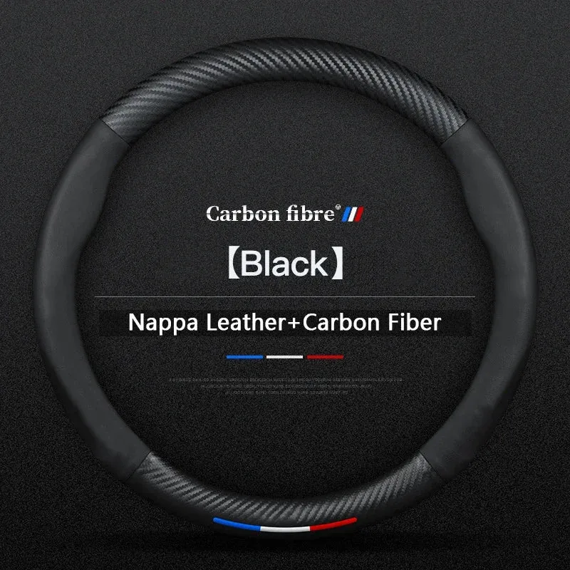 Housse de volant en cuir et fibre de carbone antidérapante pour Tesla Model 3 YSX