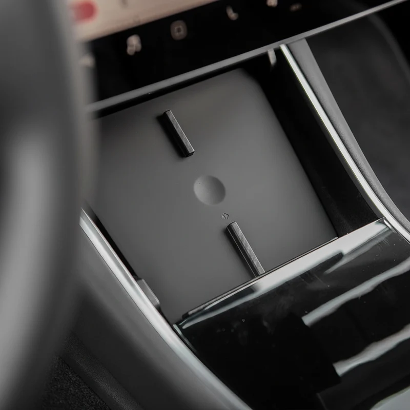 Tesla Model 3 Chargeurs sans fil Qi 15 W à charge rapide pour deux téléphones (2017-2020) - Support de charge pour console centrale et accessoires intérieurs