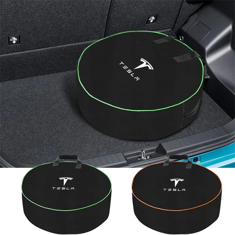 Sacoche de rangement pour câble de recharge EV CCS, légère et robuste, avec logo Tesla