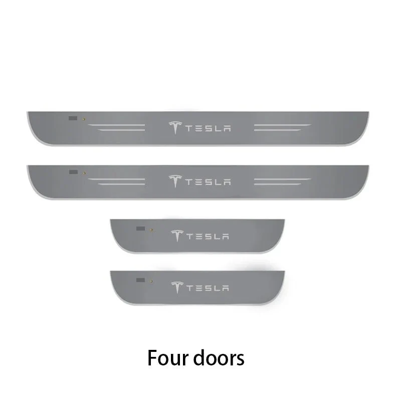 Tesla Model 3 / Y Seuils de porte lumineux LED sans fil avec logo