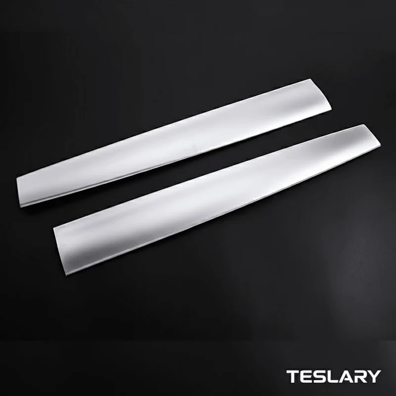 Tesla Model 3 Y ARGENT / CHROME Cache décoratif de tableau de bord Amélioration intérieure haut de gamme