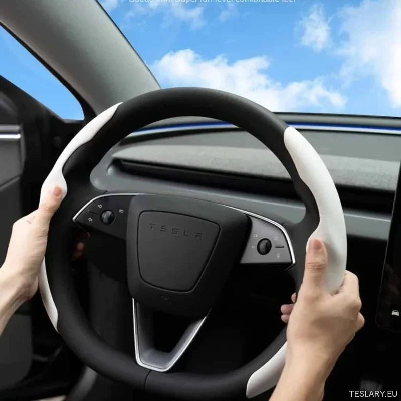 Tesla Model Housse de volant 3/Y ultra-mince absorbant la transpiration, adaptée à Model 3 Highland & Model Y Genévrier
