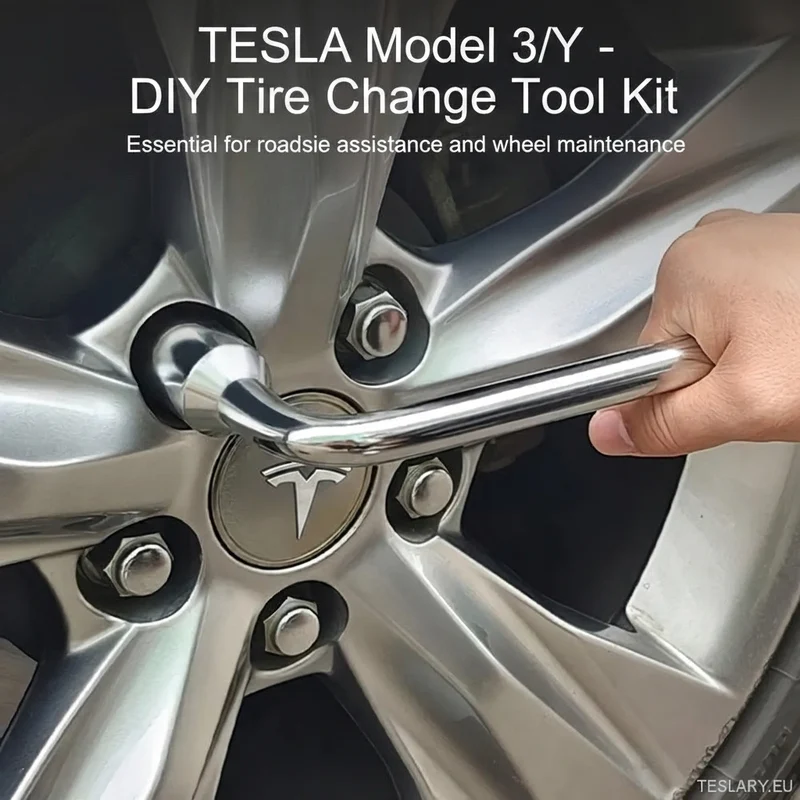 Clé à douille double en L pour le démontage des écrous de roue et de pneu - Outil hexagonal, 21 mm, idéal pour Tesla Model 3 / Oui