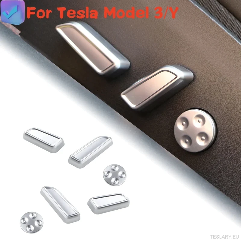 Garnitures de réglage de siège chromées haut de gamme pour Tesla Model 3 et Model Y