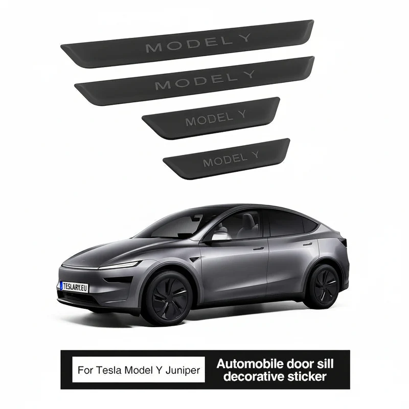 Tesla Model Protection de seuil de porte Y Juniper avant et arrière - Protection intégrale anti-coups de pied, protection d'entrée de porte, accessoire intérieur durable et élégant, compatible avec les modèles standard et premium Models