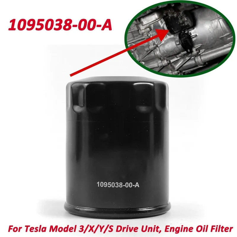 Tesla Model Filtre à huile moteur pour unité de transmission avant/arrière 3 / X / Y / S, filtre à huile haute performance 1095038-00-A 109503800A OE