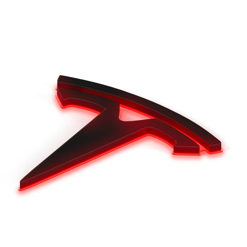 Logo LED lumineux d'ambiance pour coffre Tesla Model 3 / Y / X / S, Deux modes pour l'éclairage d'ambiance ou le feu stop