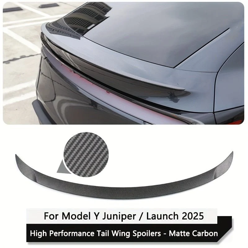 Tesla Model Aileron arrière haute performance Y Juniper/Launch 2025, becquet de lèvre en fibre de carbone ABS