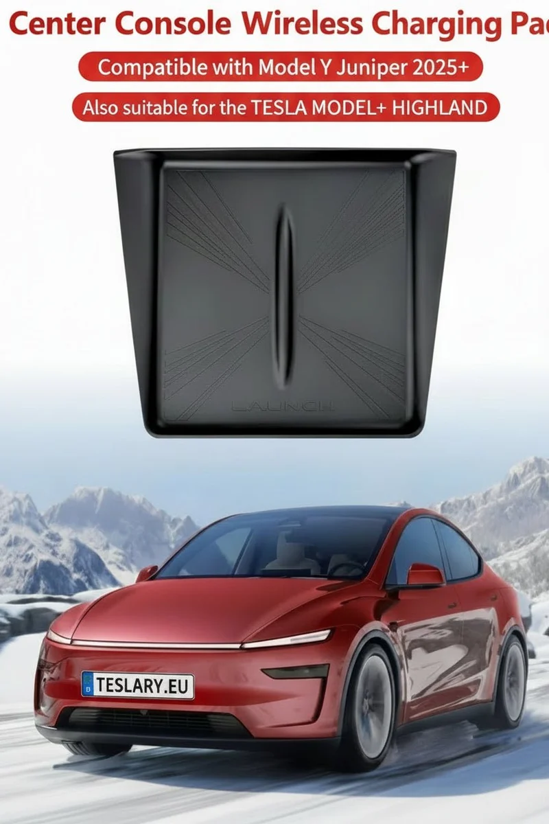 Housse de protection antidérapante en silicone de qualité supérieure pour chargeur sans fil Tesla Model 3+ Highland Premium, Standard et Model Éditions Premium Y+ Juniper