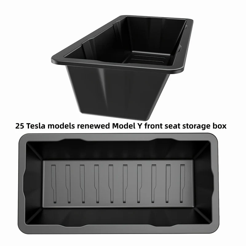 Tesla Model Boîte de rangement pour siège avant Juniper Y 2025, en plastique, organisateur sous siège pour un rangement supplémentaire dans l'habitacle