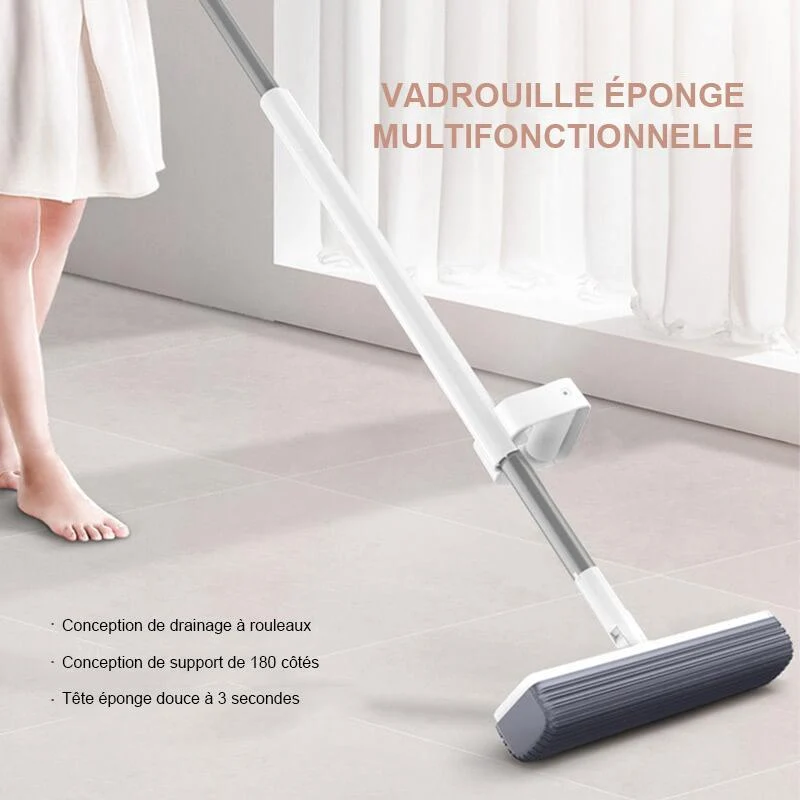 Serpillière éponge super absorbante Tête de vadrouille rotative à 360°( sans baril)
